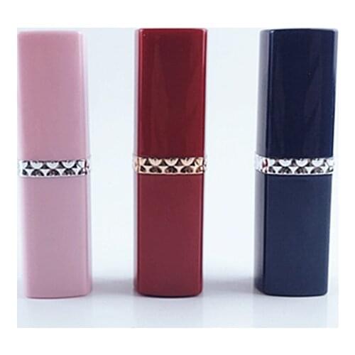 Pink Plastic Square Lipstick Packaging Tube Blue Empty Lip Balm Tube High Quality Red Lipbalm Container Refillable Bottle 40pcs