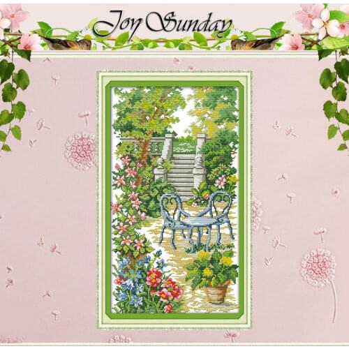 Garden Steps Patterns Counted Cross Stitch DIY 11CT 14CT Cross Stitch Set Wholesale Cross-stitch Kits Embroidery Needlework