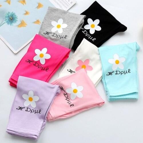 3-9Y Girls Leggings Summer Thin Flower Pants Cotton Elegant Kids Girl Clothes Fashion Pencil Pants Modal Soft Children Legging