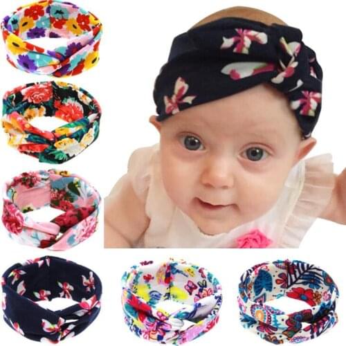 1 PCS Fashion Baby Girls Infant Kids Toddler Newborn Flower Boho Hairband Cross Headband Headwrap Hot Sale Baby Hair Accessories