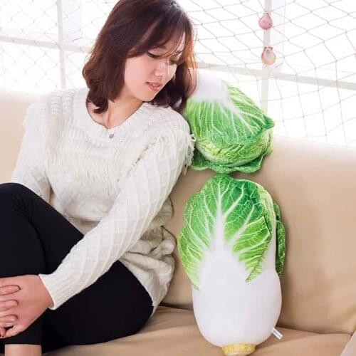1pc 33-40cm dropshipping simulation vegetable cartoon Chinese cabbage plush toy creative soft cushion pillow toy Christmas gift