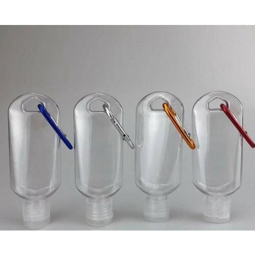15Pcs 50ml Refillable Bottles Hand Sanitizer Containers Travel Bottles Alcohol Containers Bottle Spray with hook