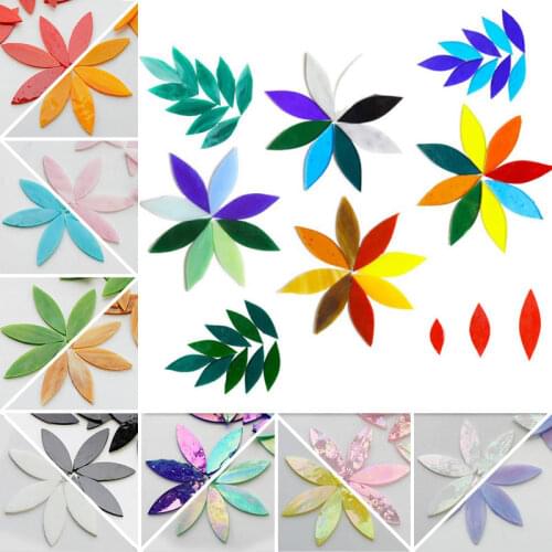 50g Opaque Mixed Colors and Sizes Glass Mosaic Tiles for Craft Colorful Stained Glass Pieces Mosaic Projects Supply