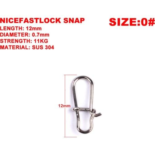 30pcs/Fishing gear Stainless steel rotary fishing connector rotary bearing0#-8# Artificial High-carbon steel fish lure pin bait