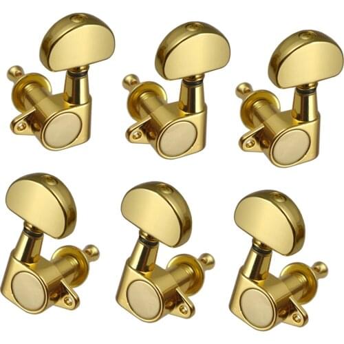 3R3L Guitar Closed String Button Tuning Pegs Key Tuners Semicircle Handle