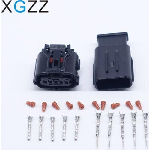 5 Sets 6189-1046 5 Pin Female And Male TS Series MAF Sensor Connector Air Flow Meter Plug For Sumitomo Toyota