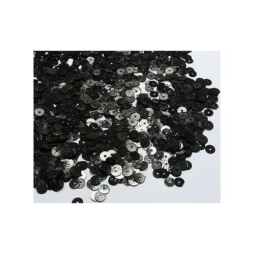 8000 Black 5mm Flat Round loose sequins Paillettes sewing Wedding craft