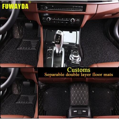 Free shipping!!!luxury Double layer fabric Custom fit car floor mats for Land Rover Range Rover L322 L405 foot mat