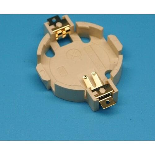 White Gold Plating CR2032 2032 3V SMT Button Battery Case Cell Holder Socket Batteries Holder BS-2032-12