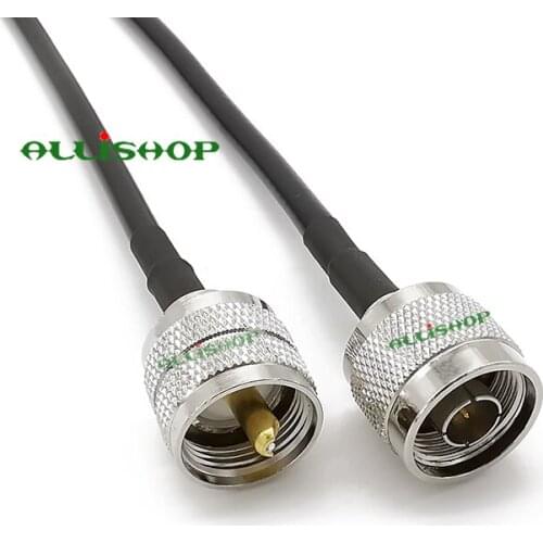 ALLISHOP Digital RG58-PL259-PL-259-male-UHF PL-259 male to N Male Plug Connectors on RG58 Coaxial Cable Jumper RF Coaxial Cable