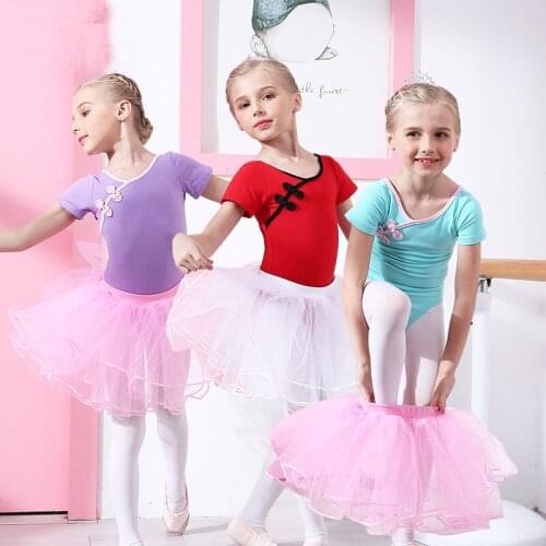 Kids costumes girls ballet dress Chinese red dance dress