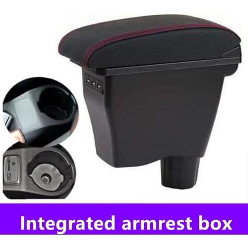 For smart fortwo armrest box universal car center console smart forfour caja modification double raised with USB No assembly