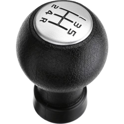 For Suzuki Swift 05-10 SX4 07-13 ALTO 10-15 1pc 5 Speed Gear Shift Knob Shifter Black & Silver Plastic Gear Shifter Knobs Mayitr