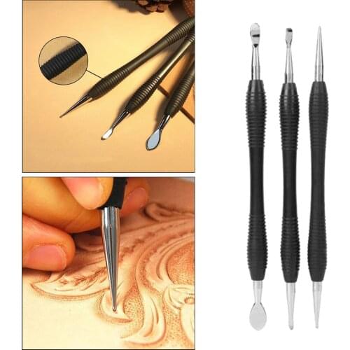 Leathercraft Grooving Rub Tool Graver Cutter Double End Leather Cone Skiving Gifts For Friends Who Like DIY Making