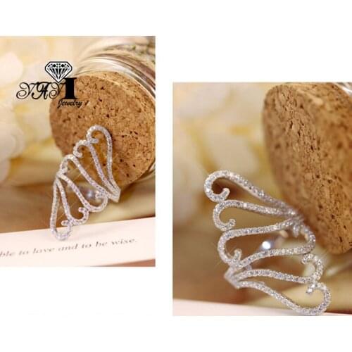 YaYI Fine Jewelry Fashion Princess Claw Set Cut White Cubic Zirconia Silver Color Engagement Wedding Party Lovers Gift Rings