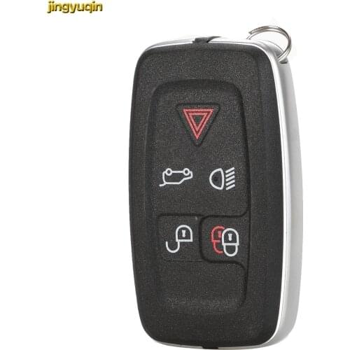 Jingyuqin Remote Car Key Shell For Land Rover Range Rover SPORT LR4 Vogue 2010-2012 Fit Jaguar Key Fob Housing 5 Buttons