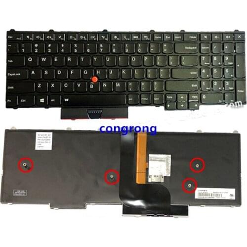 90% new US English Backlit Keyboard for Lenovo FOR Thinkpad P51 P71 Backlight Teclado 01HW200 01HW282 SN20M15446 Fit P50 P70