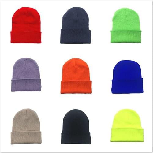 Hot Sale New Candy Colors Winter Hat Women Knitted Hat Warm Soft Trendy Hat Kpop Style Wool Beanie Elegant All-match Hat