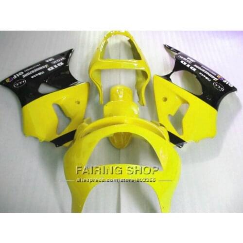 Motorcycle kits For Kawasaki Ninja zx9r fairing kit 2000 2001 Abs Yellow +sticker Fairings zx-9r 00 01 Ems free xl97