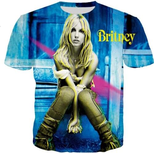 Britney Spears Men/women 2021 New Fashion Cool 3D Britney Spears Printed T-shirt Casual Style Harajuku Streetwear Hip Hop Tops