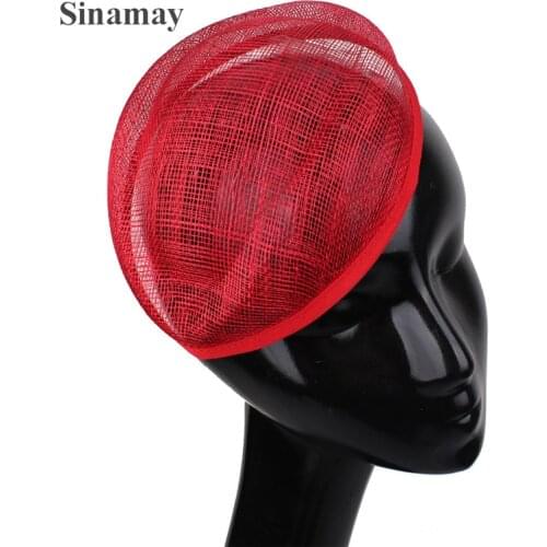6.7"/17CM Sinamay Fascinator Base Millinery Linen Hair Accessories Women Handmade DIY Hair Accessories Headpieces 1Pcs/Lot MH025