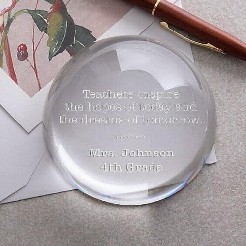 Customized!! 2017 80mm 50pcs/lot vintage glass magnifying dome ball sphere paperweight as desktop desk ,cut crystal hemisphere