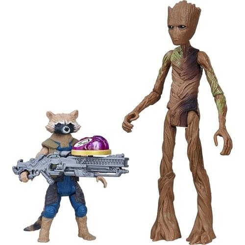 Rocket Raccoon Groot Black Widow Action Figure Classic Toys For Boys Children