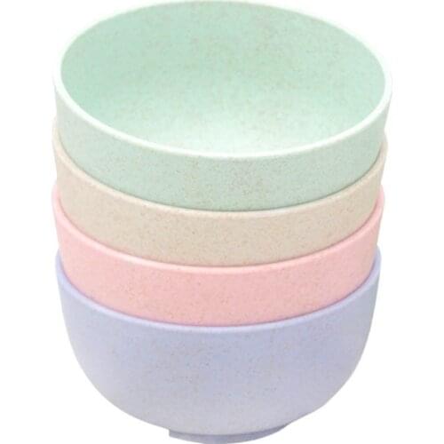 Colorful Wheat Straw Rice Noodle Salad Bowl Plate Sauces Plate Snacks Dish Eco-friendly Kitchen Tableware