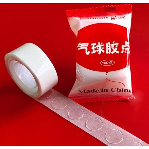 100Pcs Balloon Attachment Glue Points To Fix The Balloon To The Ceiling Or Wall Self-adhesive Round Tape Wedding Party Supplies