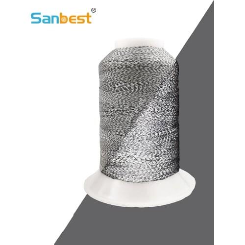 Sanbest 1000m Polyester Reflective Thread Handmade Embroidery Machine 75d/2 Night Multicolor for Safety Cap Clothing DIY