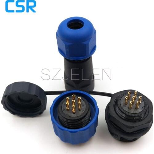 SD16 , 7 pin waterproof IP67 Connector Power cord plug and socket, Machinery and equipment panel mount connector power cable