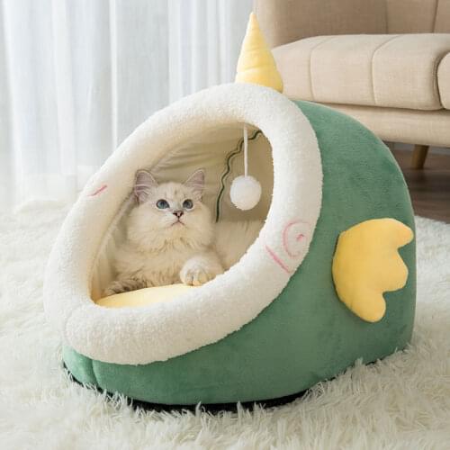 Removable Cat Bed House Kennel Nest Pet Nest Winter Dog Bed Sofa House Cushion Pet Products Dog Bed Cat House Pet Bed Cat Bed