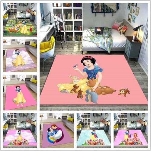 Cute Disney Snow White and the Seven Dwarfs Carpet Living Room Children Rug Kids Room Carpet Baby Kitchen Disney Playmat Mats