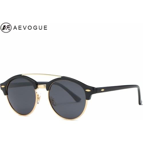 AEVOGUE Polarized Sunglasses Mens Classic Retro Summer Style Brand Designer Unisex Steampunk Sun Glasses UV400 AE0504