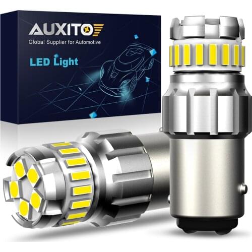 AUXITO 2Pcs P21/5W LED White 1157 Bay15d LED Lamp Parking Position Brake Tail Light Bulb for Car Auto Lights 12V