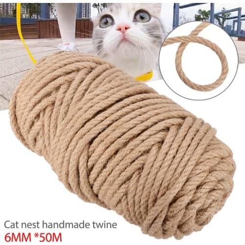 Sisal Rope DIY Cat Scratching Post Natrual Cordage Twisted Rope Pet Toys Making Desk Legs Binding Rope for Cat Supplies