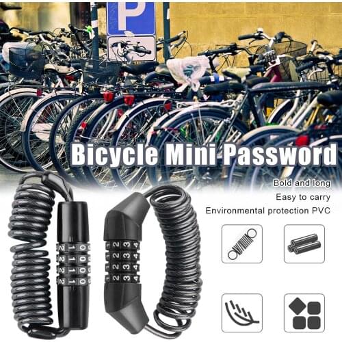 1600mm Cycling Bike Helmet Lock 4 Digit Combination Lock Cable For Motorcycle Helmets Jacket Luggage Security PIN Locking Chain