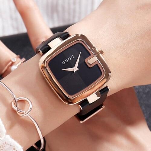 Guou Womens Watches 2020 Fashion Ladies Watches For Women Bracelet Watch Women Luxury Montre Femme Square Clock Saat