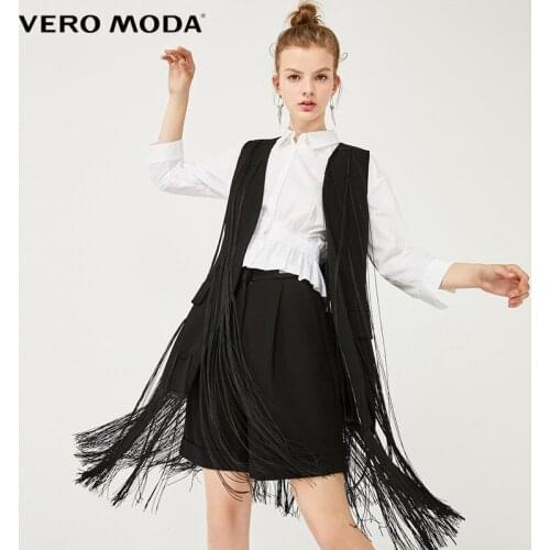Vero Moda Autumn Winter Women Tasseled Waistcoat | 319334502