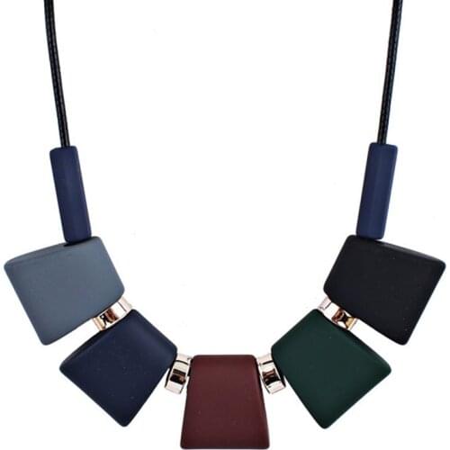 Womens Necklace Sweater Chain Necklaces Colorful Beaded Choker Necklace For Women Necklace Wife Jewelry