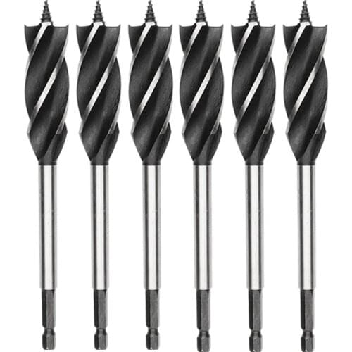 1Pcs Wood Drill Bits 10mm-35mm High Speed Steel 6mm Hex Shank Cut Drill Bit Length 165mm For Woodworking