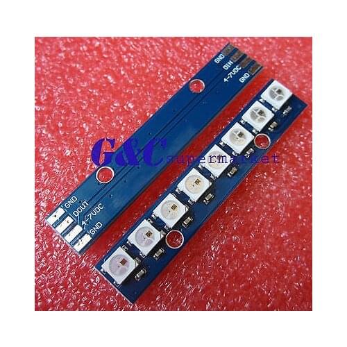 10PCS 8x WS2812 5050 RGB LED Driver Board Chainable Board diy electronics