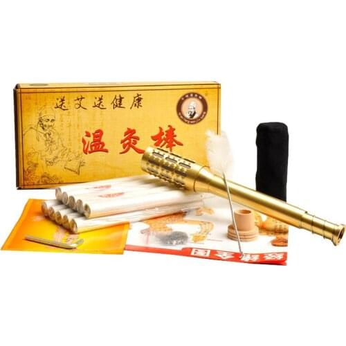 12 in1 Copper Rods Moxa Stick Moxibustion Box Device Moxa Moxibustion Ai Column +10 Moxa Stick