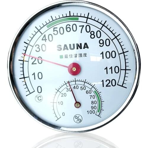 Stainless Steel Case Steam Sauna Thermometer Hygrometer In room accessories