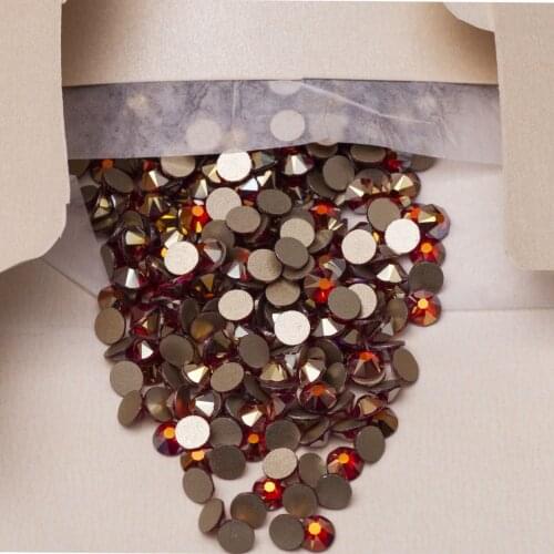 CTPA3bI Siam (208AB) Xirius Nail Art Adhesive Rhinestones Strass Flatback Glass Glue On Diamond Stones For Gym Suit Decoration