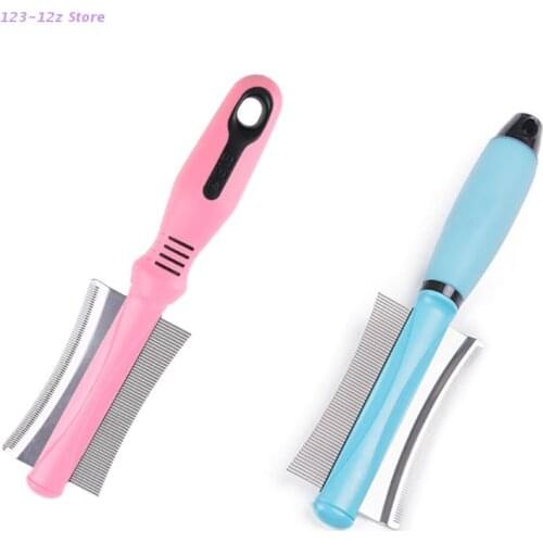 Double Sided Pet Brush For Grooming Massaging Dogs Cats Fur Detangling Pins Coat Smoothing Slicker Bristles