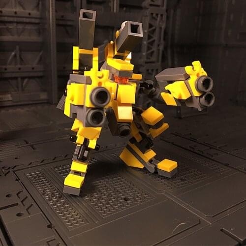 124PCS Original Design Mecha Warrior Building Blocks Toys For Children Armor Robots Anime Model 8cm Assemble Action Figure Doll