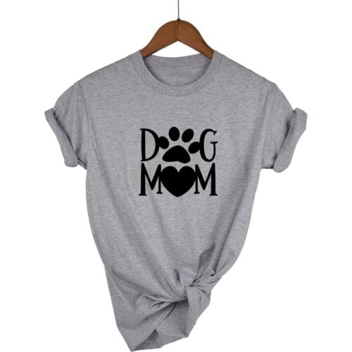 Women Tshirt Casual Funny T Shirt for Lady Girl Top Tee Hipster Drop Ship Dog Mom Paw Letters Harajuku Print
