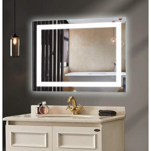 HAUSCHEN 28 x 36 inch 5500K Cool White Defogger & Dimmable Touch Switch HOME Lighted Vanity Mirror