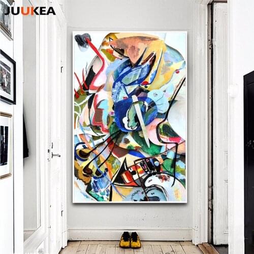 Canvas Art Print Painting Poster, Wassily Kandinsky Geometric Abstract Art, Wall Pictures For Living Room, Home Cuadros Decor